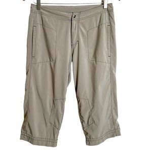 Marmot Lightweight Hiking Capri Pants Womens S Tan Stretch Outdoor Camping